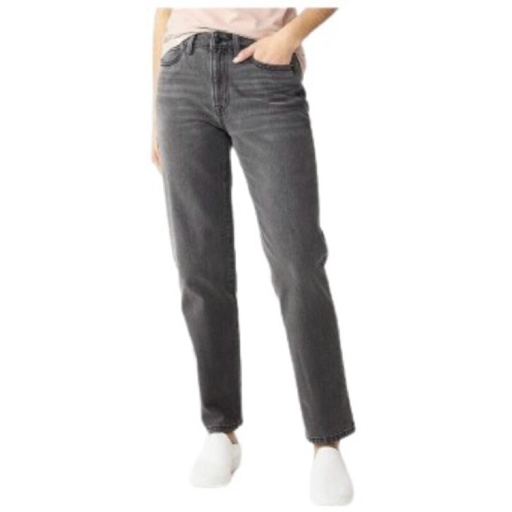 Sonoma Jeans Gray Black Wash High Rise Vintage Style Straight Leg Size 18 NEW